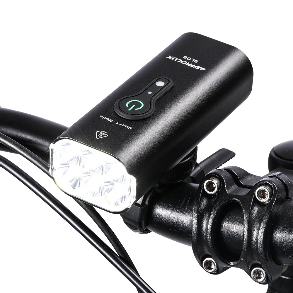 Astrolux® SL06 2000Lm Brightness & Vibration Smart Sensing Bike Headlights 6 LED 4800mAh Battery IPX6 Waterproof 6 Light Modes Type-C USB Rechargeable Aluminum Alloy Front Light for Elect (image for) Astrolux® SL06 2000Lm Brightness & Vibration Smart Sensing Bike Headlights 6 LED 4800mAh Battery IPX6 Waterproof 6 Light Modes Type-C USB Rechargeable Aluminum Alloy Front Light for Elect